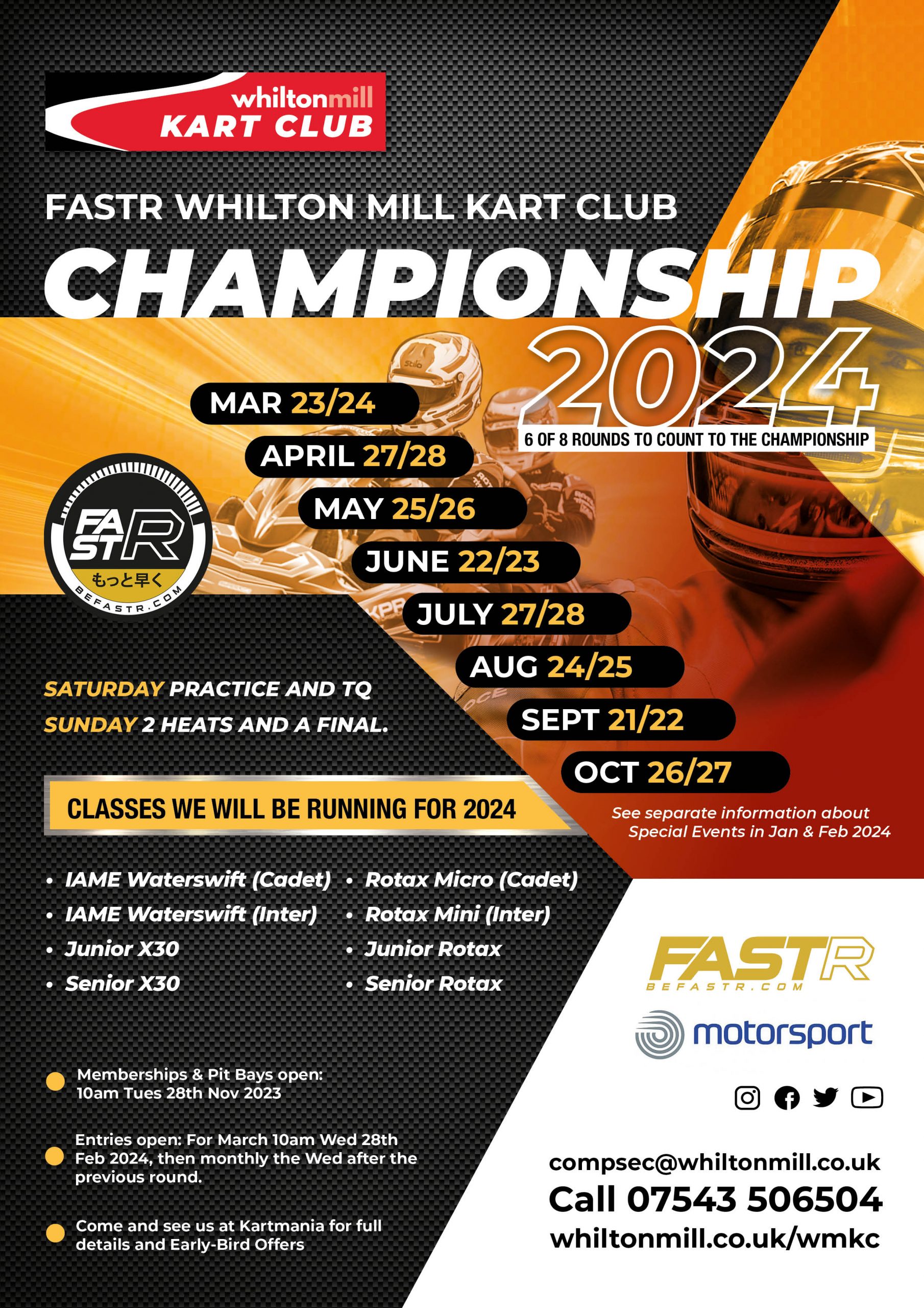 Membership Whilton Mill Kart Club